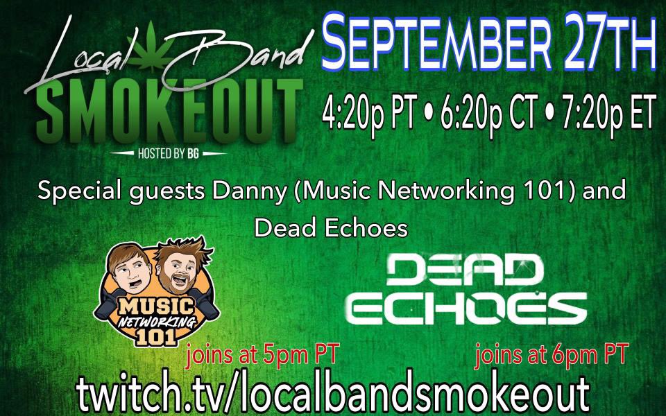 Dead Echoes (@echoesdead) on Twitter photo Tune in tonight to Local Band Smokeout <a href="/LocalBandBG/">BG of Local Band Smokeout</a> for a special interview which may include updates on some new music headed your way! 🤘👊 #newrockmusic #musicinterview Tune in tonight to Local Band Smokeout <a href="/LocalBandBG/">BG of Local Band Smokeout</a> for a special interview which may include updates on some new music headed your way! 🤘👊 #newrockmusic #musicinterview