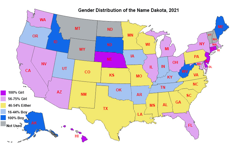 namenerds1's tweet photo. Do you like Dakota better for a boy or a girl? Here is a chart of the gender usage of #Dakota starting with its heyday (1993), and charting it up to 2021. #Babynames #boynames #unisexnames #girlnames https://t.co/YU2A9F4l7J