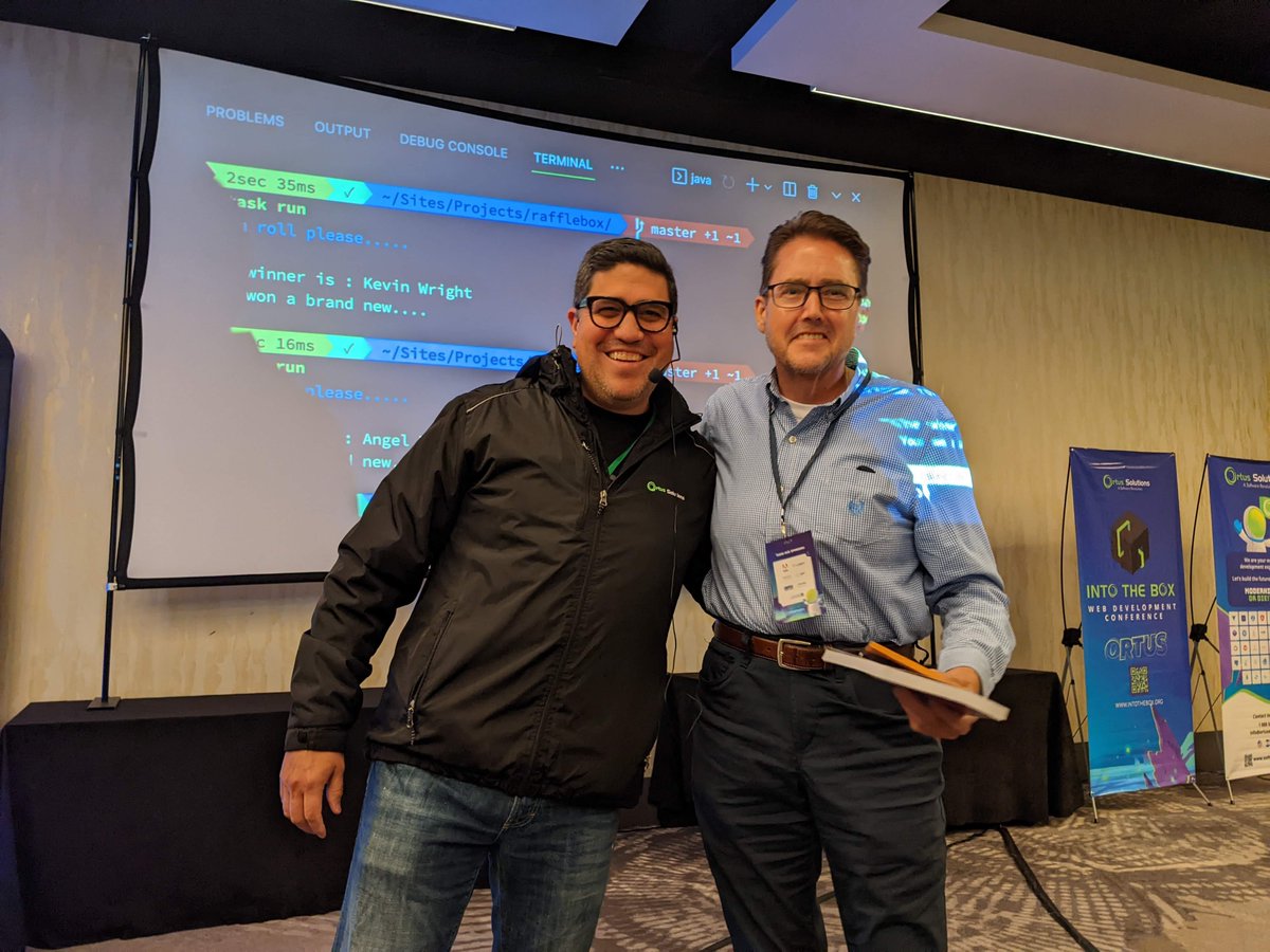 ortussolutions's tweet photo. #IntotheBox 2022 Raffle time! What’s up for next year? Find out yourself and get the chance to win with your on-site tickets!🤩

Big shout-out to our Sponsors for sending such amazing prices for our attendees to win! @Adobe  @wris_oh  @TeraTechCF #ComputerKnowHow @foundeo

#CFML https://t.co/kpW7lwYoL8