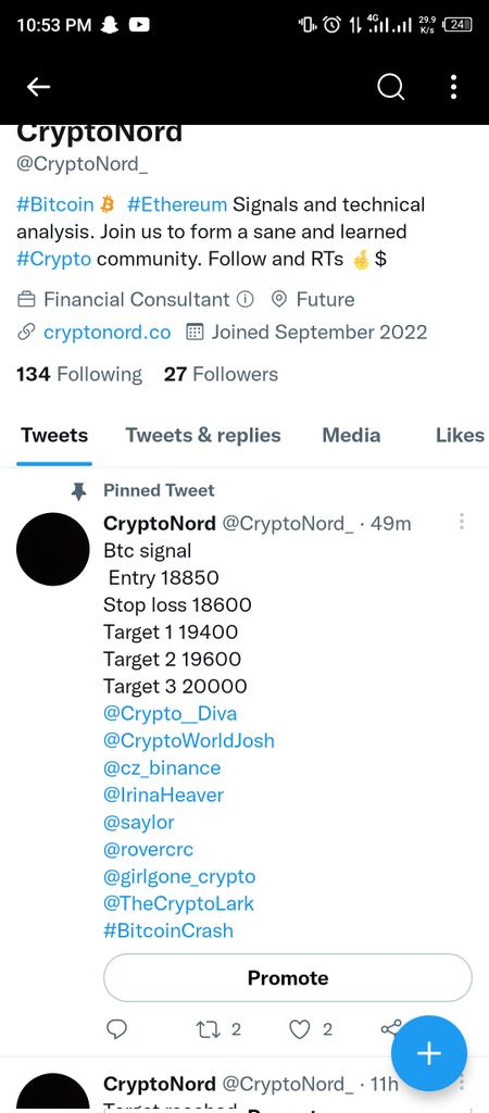 CryptoNord_'s tweet photo. @bitcoinnews Follow for free signals https://t.co/BlE7lO1Sfj
