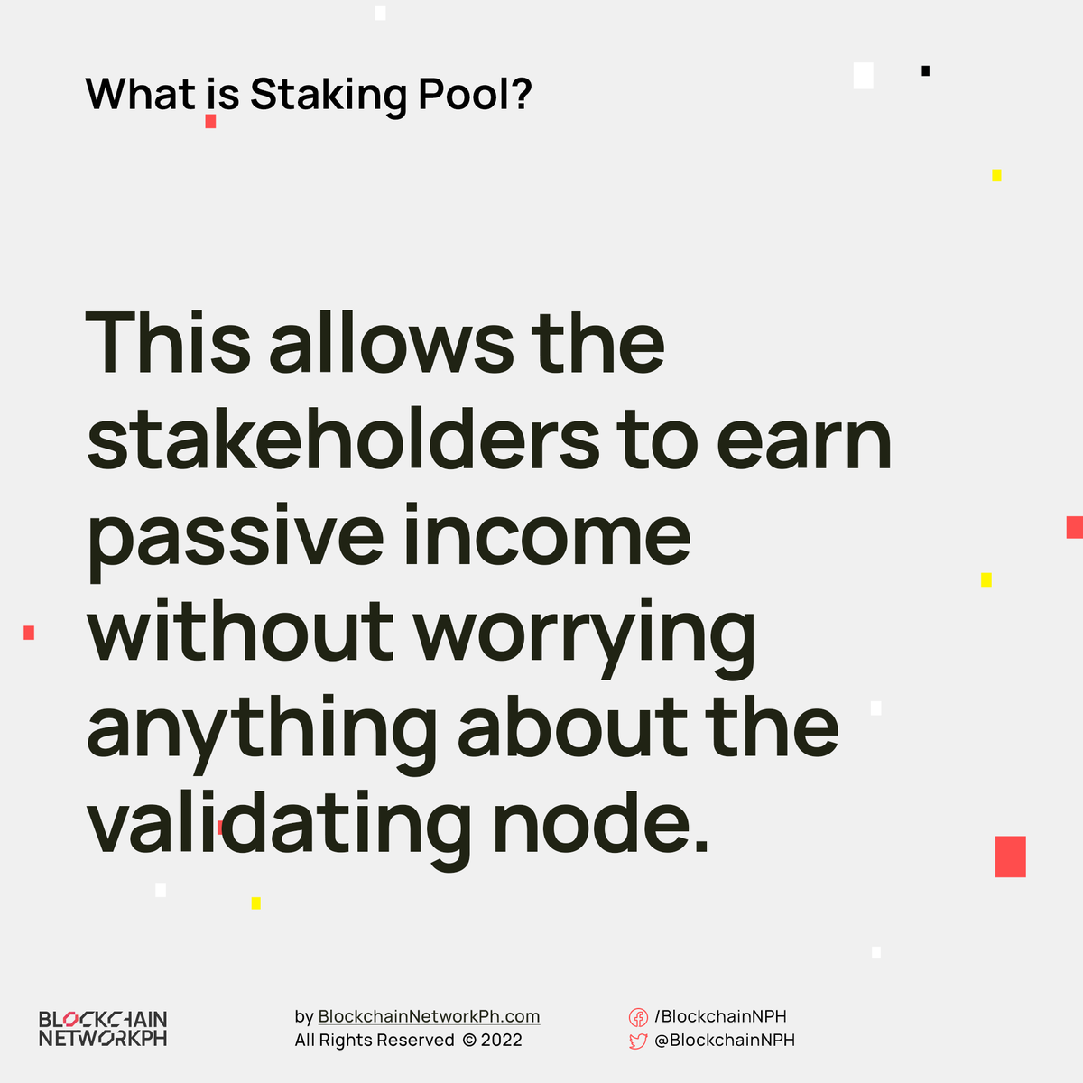 Connectweb3ph's tweet image. What is #StakingPool? 🤔

It is a tool that allows multiple crypto token holders to pool in their tokens, thereby granting the staking pool operator a validator status and rewarding all stakeholders with tokens for their computational resources&apos; contributions.

#BNP #CryptoJargon