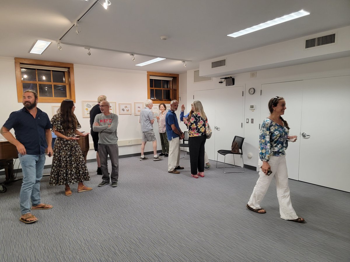 floyd_library's tweet photo. Here's some photos from our recent artist reception with Carolyn Munaco from the Cornell Cooperative Extension Marine Program!

We had a blast, but if you couldn't make it, her work will be up until October 10th for you to check out on your own. https://t.co/fMSPmrNBRF