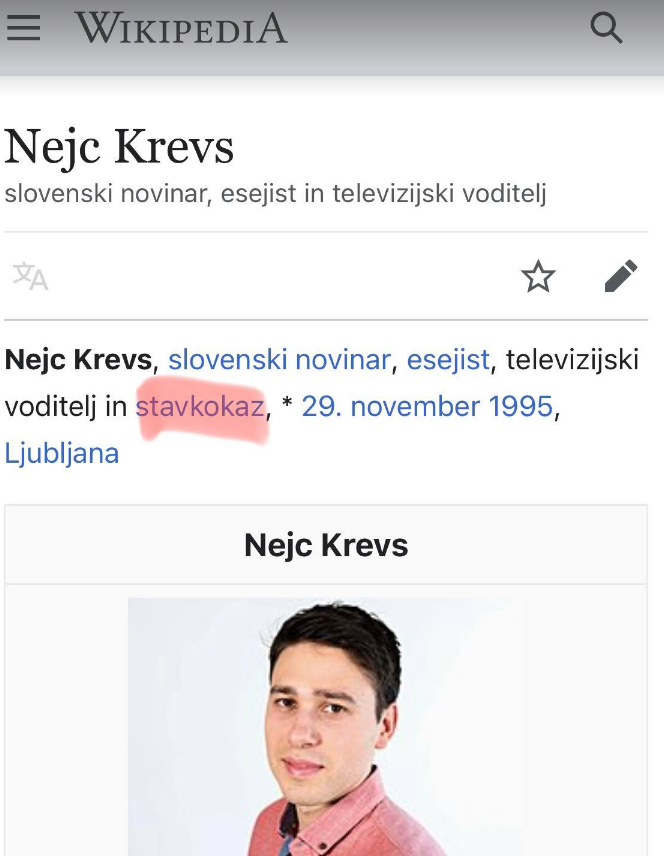 Matej_Klaric's tweet photo. Malo so jima posodobili biografiji. https://t.co/vVjVy6lXr9