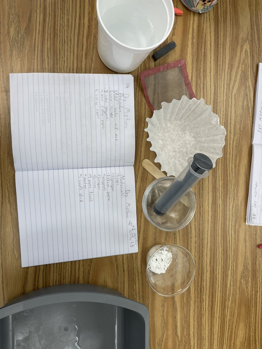 <a href="/LSmithWHF/">Lukas Smith</a> <a href="/WilliamHFrazie2/">William H. Frazier Elementary</a> 5th graders working in small groups to make a plan and needed materials to separate mixtures @CoachtoLearn #teamfuesd