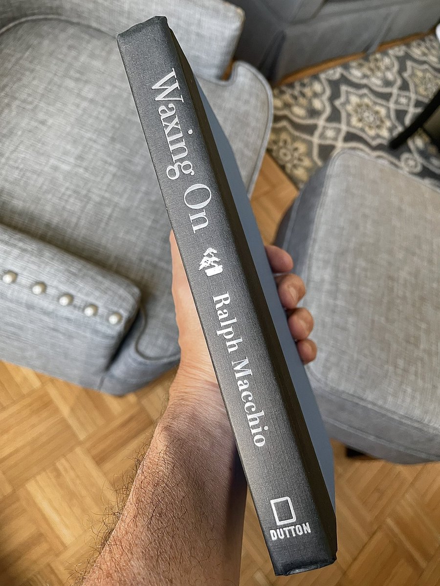 ralphmacchio's tweet photo. Wow! Landmark moment here. 1st official advanced copy of #WaxingOn has arrived! Can’t wait to share with you all on October 18th! https://t.co/nA0S9Cw8nr https://t.co/ude3792kLl