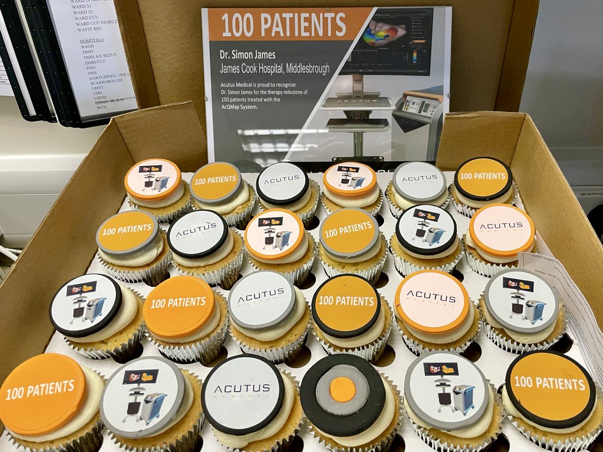 AcutusMedical's tweet photo. Congratulations to Dr. Simon James and the team at The James Cook University Hospital, UK for the treatment of 100 patients utilizing the #AcQMap System! We’re so grateful to partner with Dr. James who has played an integral role in helping improve the lives of patients. https://t.co/uFWqZ1uiJe