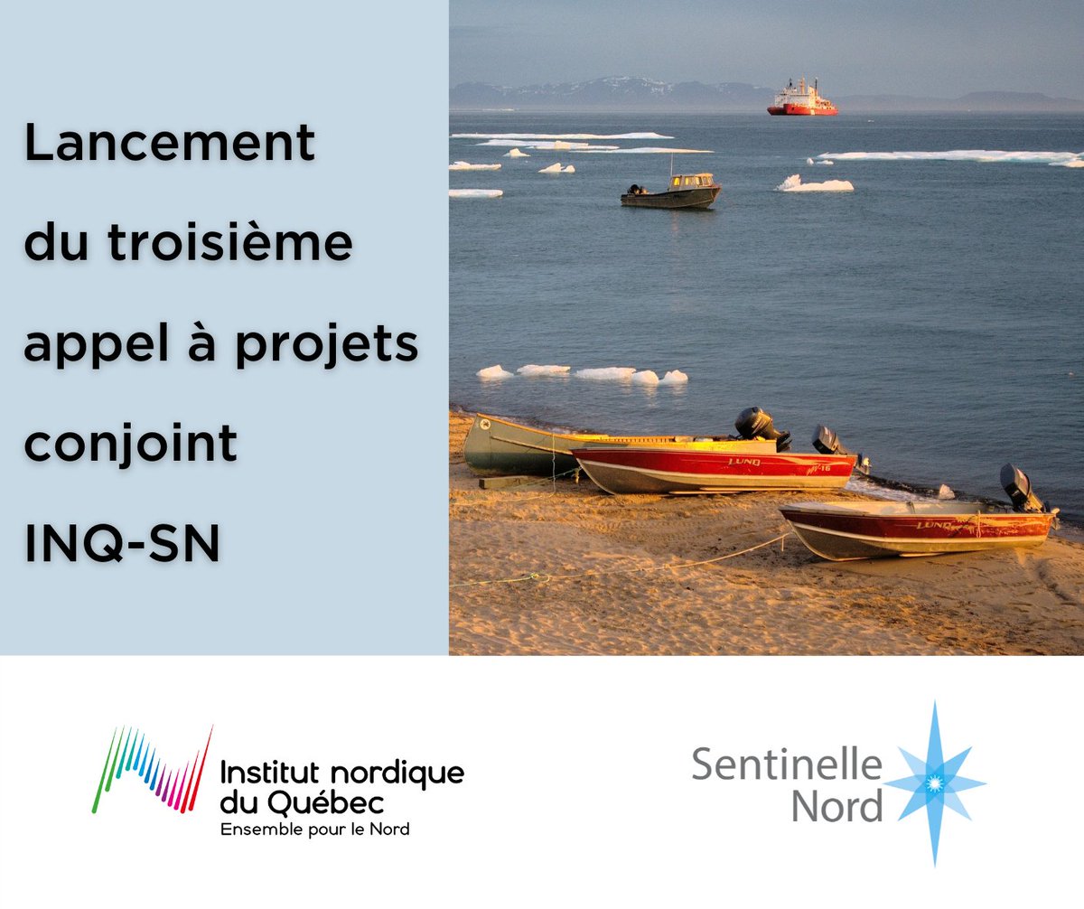 Troisième appel à projets conjoint <a href="/Institutnord/">INQ</a> et #SentinelleNord

Parce que les enjeux liés au #Nord sont complexes, nous misons sur la recherche intersectorielle et interdisciplinaire. 

➡️Détails : bit.ly/INQ-SN-2022