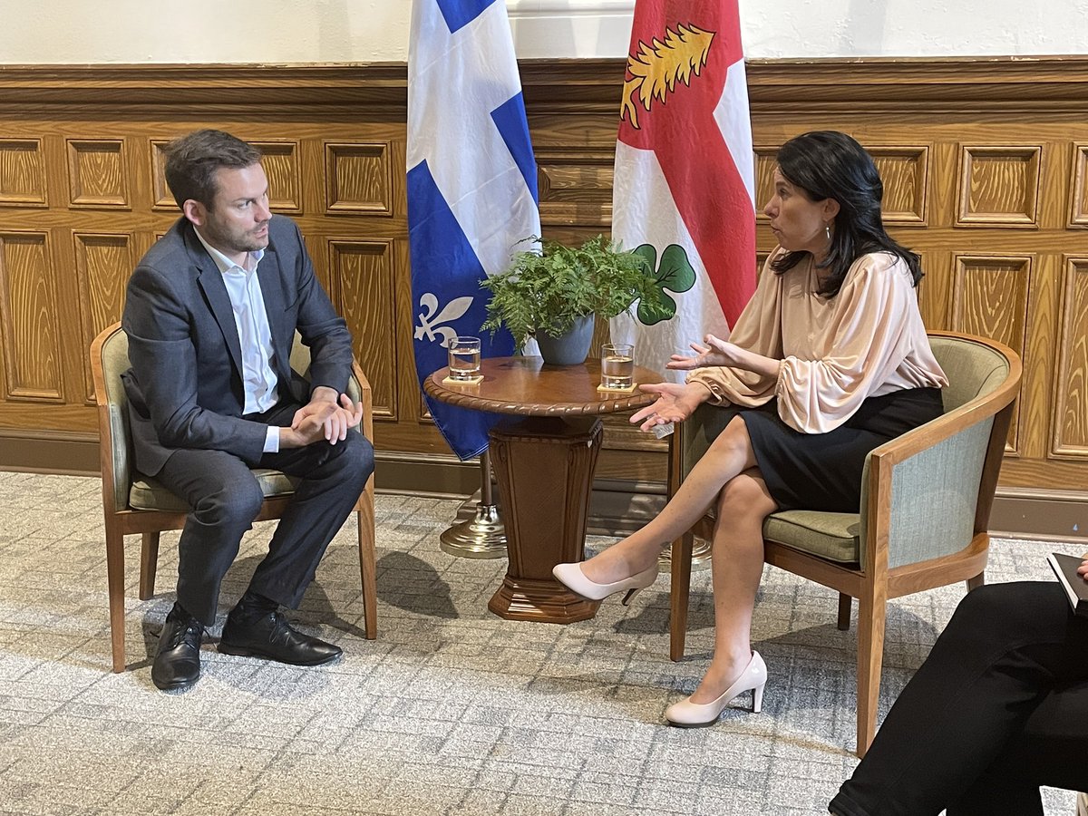 .<a href="/PaulPlamondon/">Paul St-Pierre Plamondon</a> is in Montreal today meeting with <a href="/Val_Plante/">Valérie Plante</a>. #qc2022 #polqc