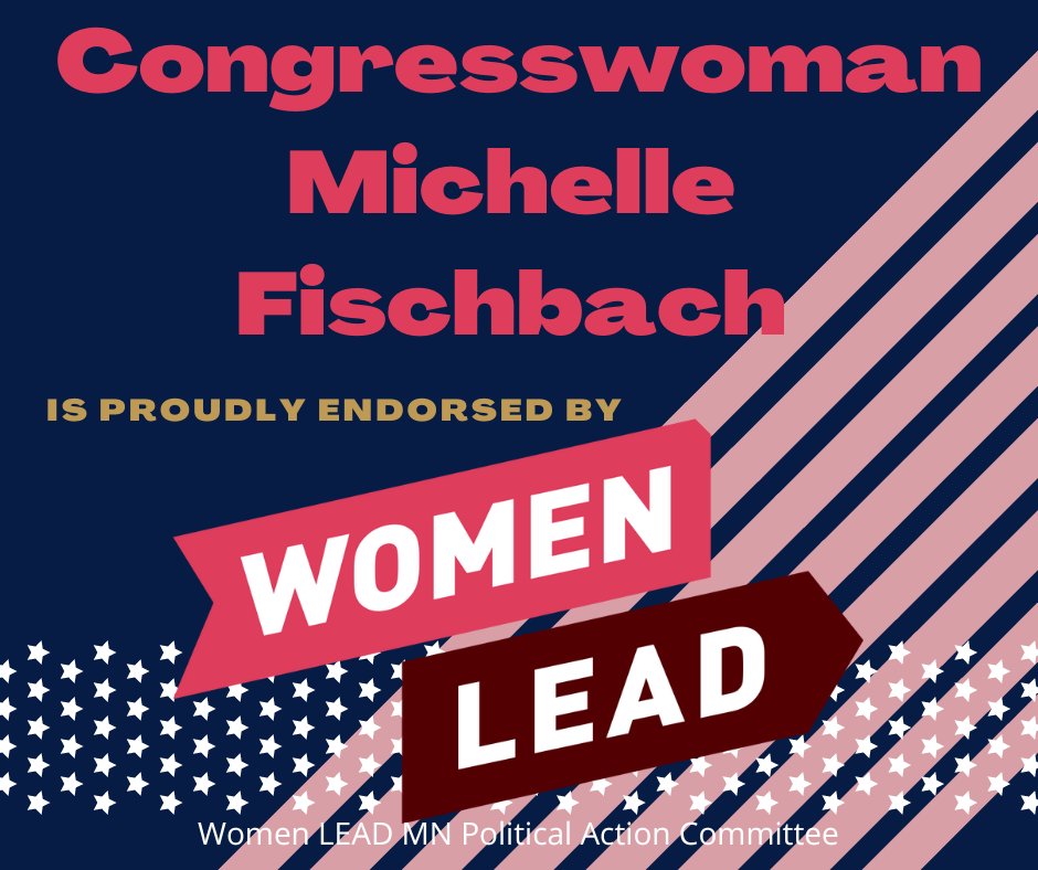 FischbachMN7's tweet photo. Thank you to @WomenLEADMN for their endorsement! We all benefit when more fiscally conservative women run for office and win in order that their voices are heard and our elected assemblies better resemble the people they represent. #MN07 https://t.co/whCZ724Lzg