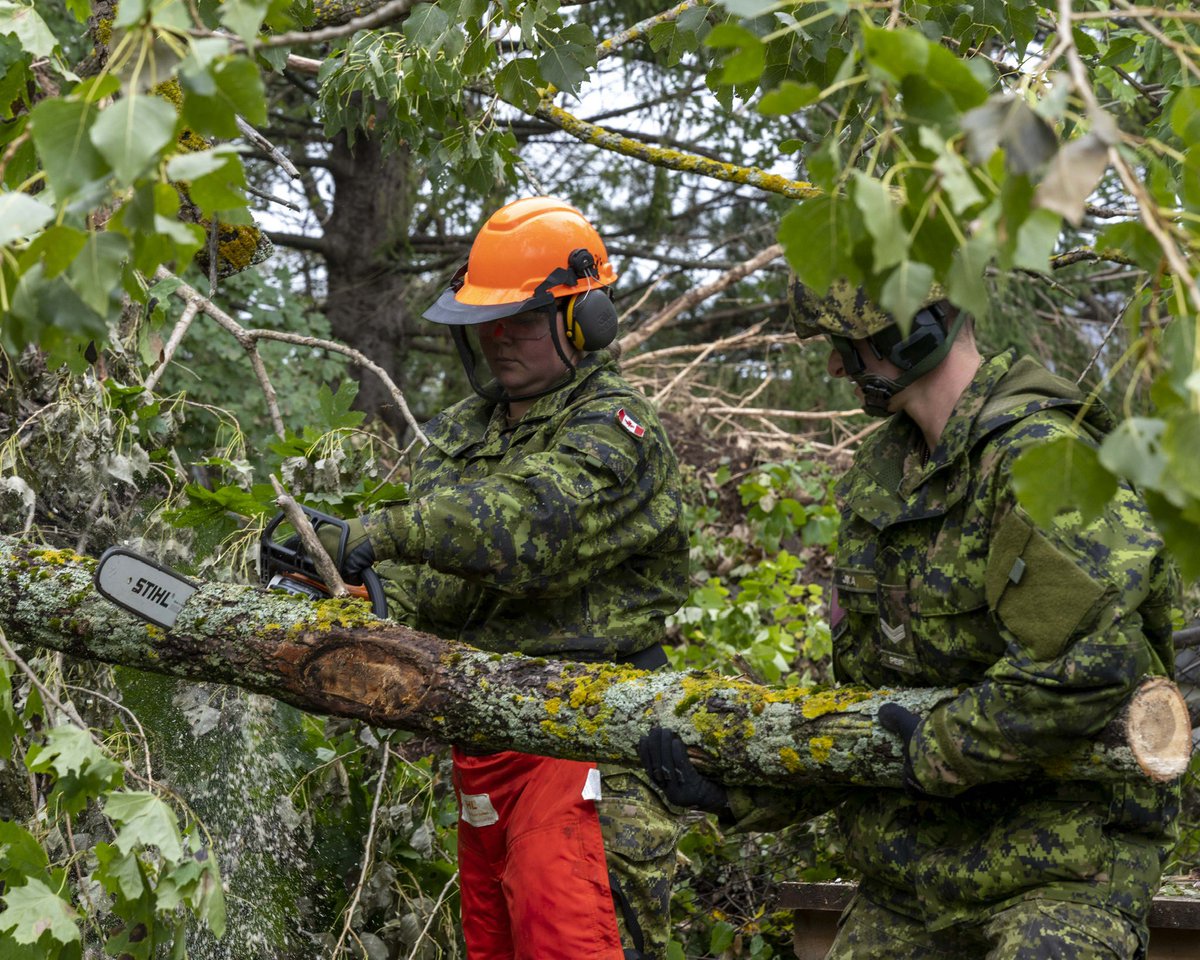 JTFA_FOIA's tweet photo. @CanadianForces members are busy in #PrinceEdwardIsland as they assist the province in clearing the debris left behind after Hurricane #Fiona. #OpLENTUS #PEI @CFOperations @InfoPEI  @5CdnDiv_5DivCA @CanadianArmy https://t.co/IilgEtFf3O