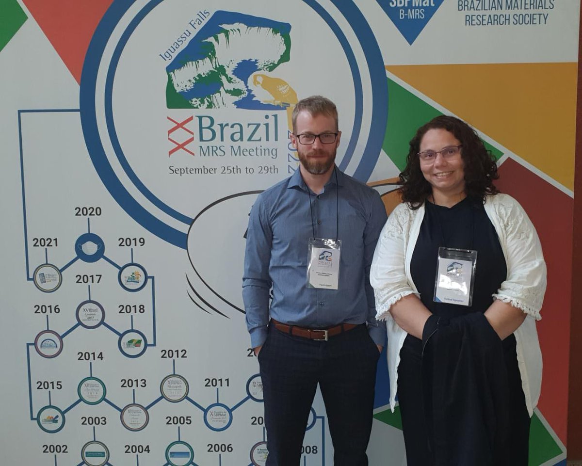 nanoacademic's tweet photo. Very happy to have presented advanced simulation of carbon-based nanomaterials (GNRs) for future electronic devices with our atomistic modeling packages RESCU and NanoDCAL+ at @SBPMat conference today!
Dr. Michaud Rioux &amp; Dr. Saraiva Souza represent us during this event!
Cheers! https://t.co/0nEFOyuyTw