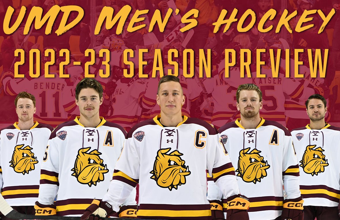 UMDMensHockey's tweet photo. UMD Men's Hockey 2022-23 Season Preview

Story: https://t.co/YCig8iMfhA

#BulldogCountry https://t.co/6z1NNoYlYt