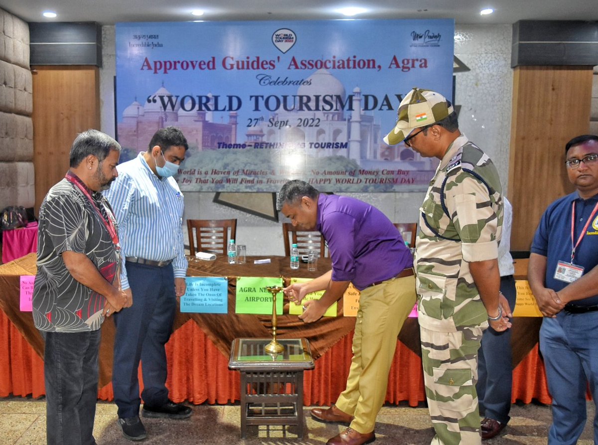 GuidesAgra's tweet photo. Approved Guides'Association Agra celebrated the "World Tourism Day" at Hotel Crimson Palace, Agra. Our Chief guest ADM Protocol Shri. Himanshu Gautam said that Tourist Guiding is one of the most noblest and glorious profession. https://t.co/fbRRUqS8oB