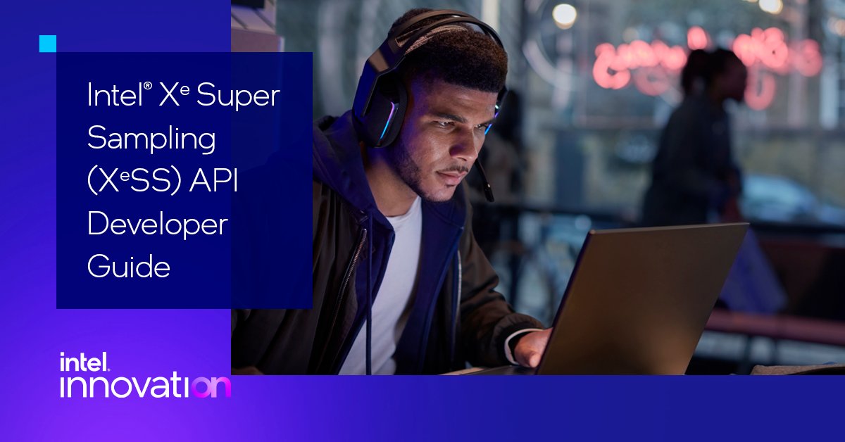 inteldevs's tweet photo. Get ready to optimize image quality and performance without compromising frame rates with the Intel XeSS API developer guide. Announced at #IntelON, #GameDevs can now build immersive experiences for Intel hardware. Learn more. https://t.co/po8f8Jb3ab https://t.co/Bshe8jb9IT