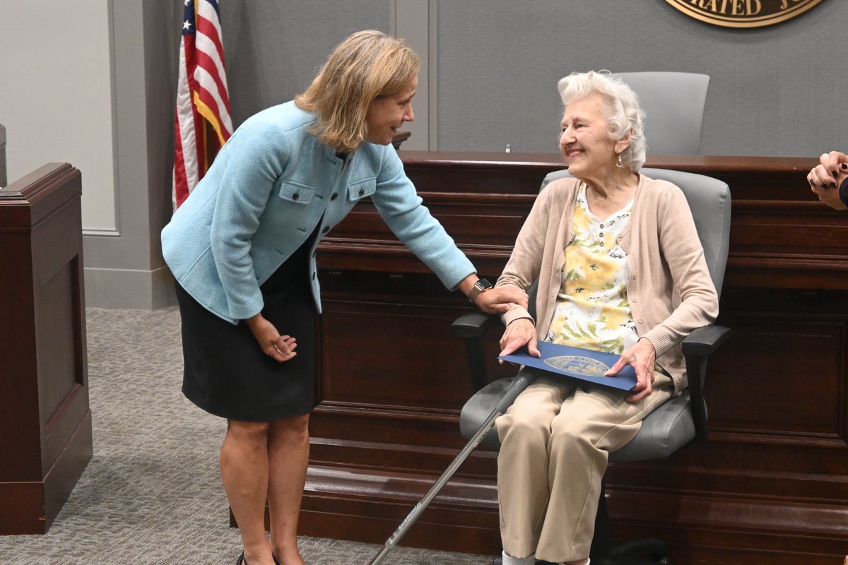Today, <a href="/mansd_nh/">Manchester School District</a> Superintendent Gillis and I honored Josephine Sad, who just turned 100, with an equivalent high school diploma! A former Central student, she left school to help her family during the Depression &amp; then joined the military and served our country during WWII (1/2)