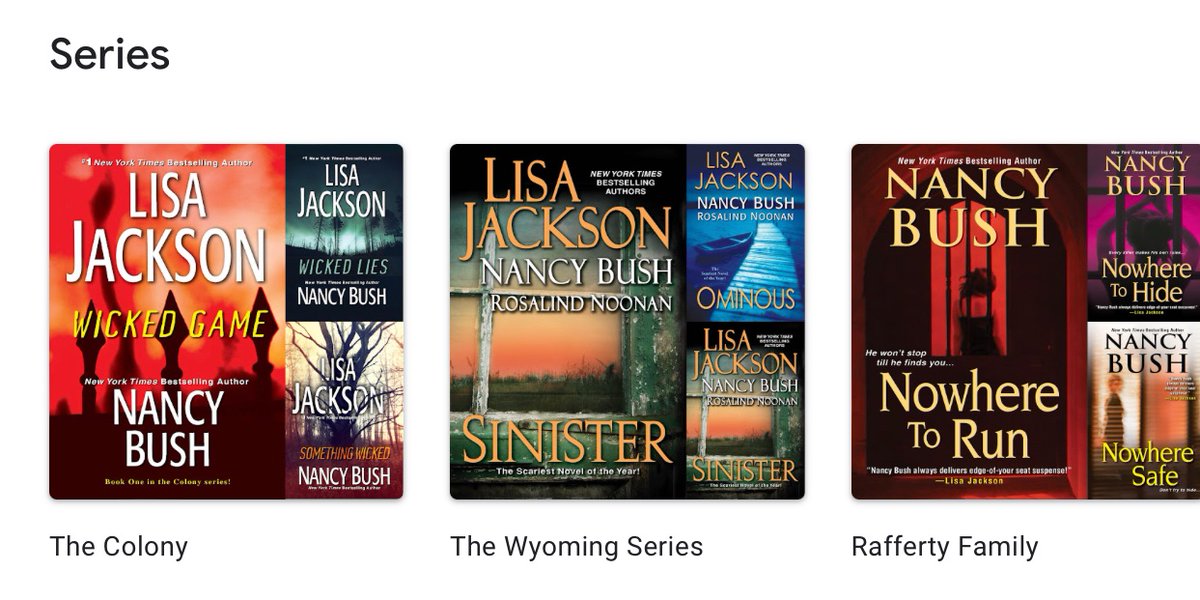 NancyBushAuthor's tweet photo. Which series do you want to dive in to next?

👉 https://t.co/IHKZ3X6el8

#nancybush #thrillers #books https://t.co/f5m9XMQtUu