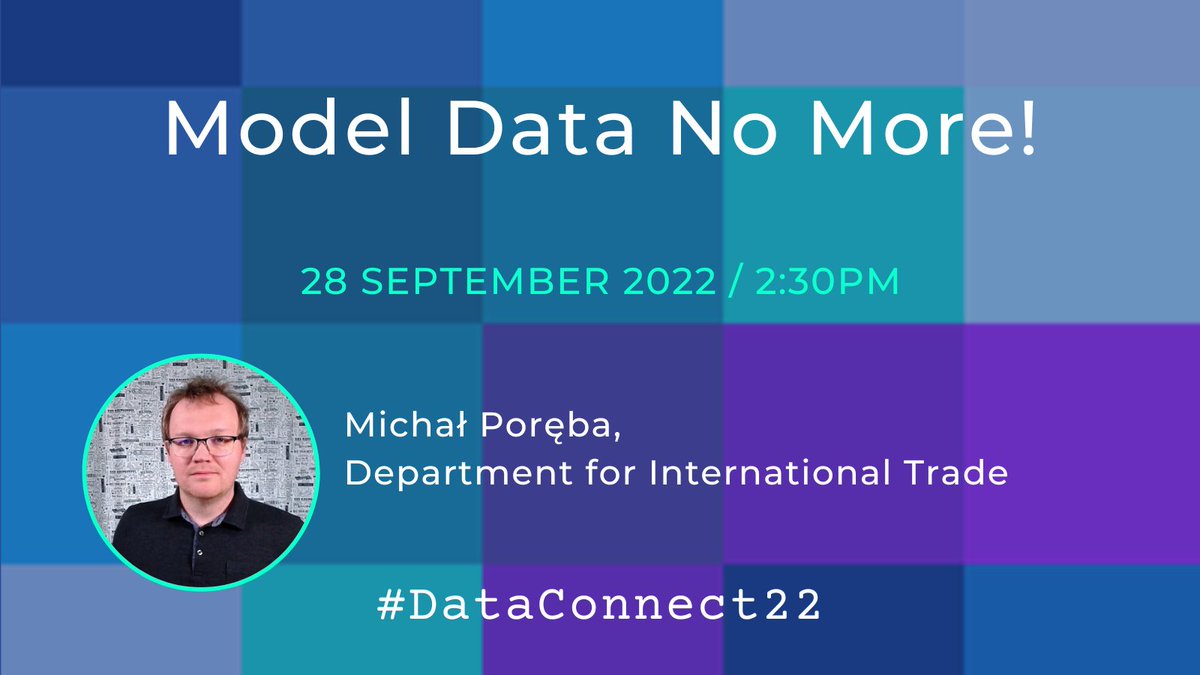 DataConnect23's tweet photo. 🚨Starting in 30 minutes!🚨
Data modelling is essential, right? @michalincs of @tradegovuk tries to change our minds! #DataConnect22
https://t.co/NHiLVG3uVA https://t.co/v3g0aM1vDc