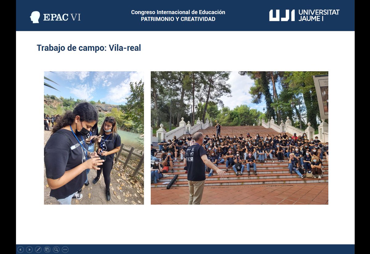 H2OMapProject's tweet photo. 📆On September 6th, our partner @paltabat  member of the Universitat Jaume I exposed our project at the EPAC VI Congress with the presentation:“H2OMap: Aprendizaje innovador mediante la cartografía del patrimonio hidráulico” 💧
#H2OMap
#ErasmusPlus https://t.co/hJBhoySjNV
