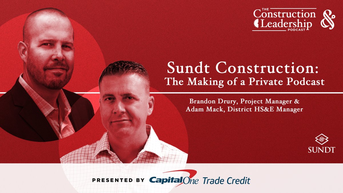 On The Construction Leadership Podcast, Erik The Producer and I are joined by District HS&amp;E Manager, Adam Mack and Project Manager, Brandon Drury of <a href="/Sundt/">Sundt Construction</a> 

You can also view this podcast on our YouTube Channel:
youtube.com/channel/UC6RYl…

podcasts.apple.com/us/podcast/the…