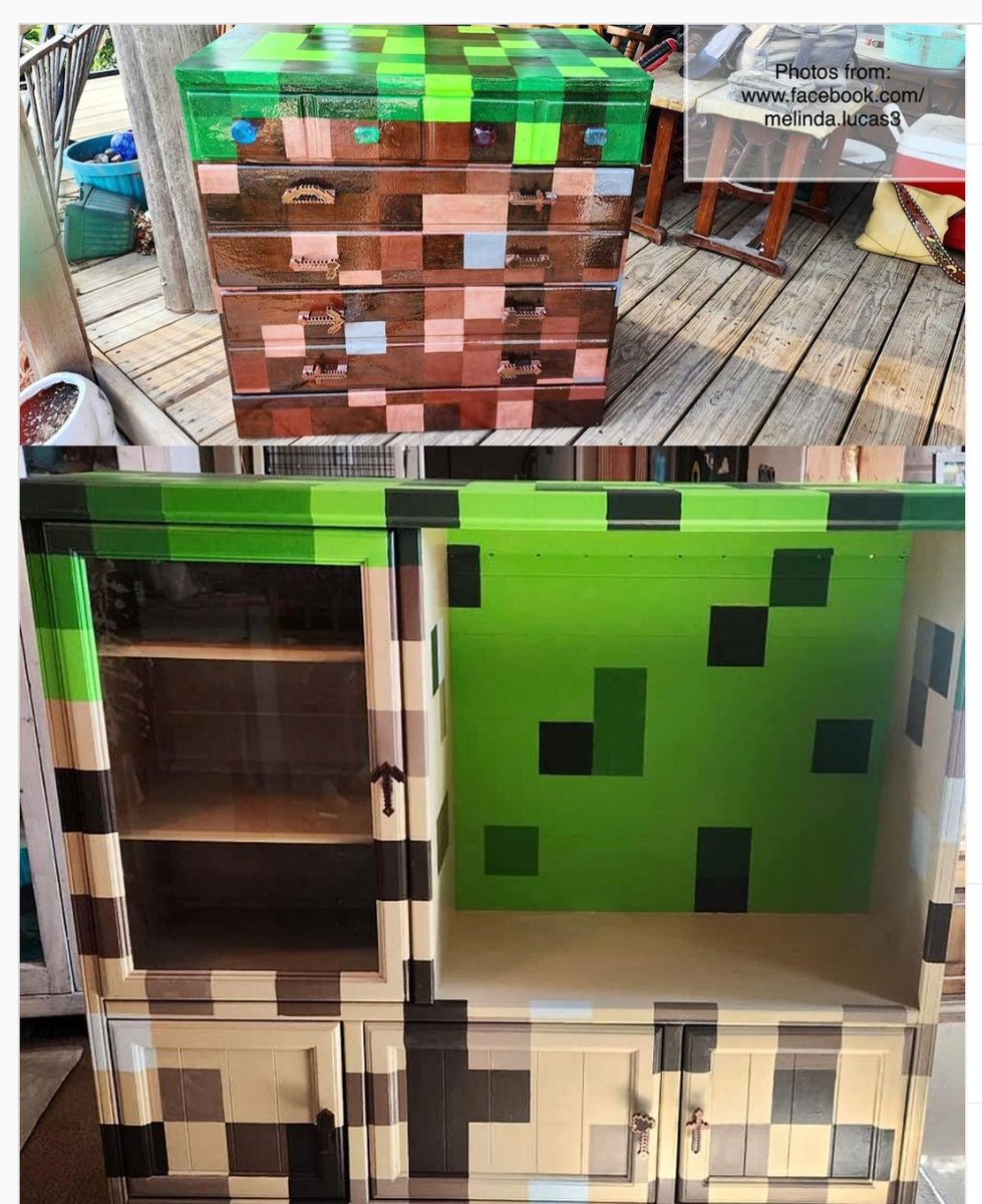 amazinggoop's tweet photo. How cool are these Minecraft dressers by Melinda Lucas!?
#minecraft #dressers #furniture #games #create #minecraftfurniture #minecraftblock #gaming #unicornspitgelstainandglaze #unicornspitstain #unicornspit https://t.co/833ctuqfZY
