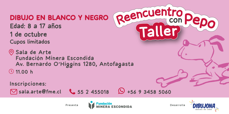 Inventa personajes monocromáticos! 🎨

Si tienes entre 8 a 17 años ven a nuestro edificio comunitario #FME para ser parte del taller “Dibujo en Blanco y Negro” que realizaremos este sábado 01 de octubre a partir de las 11.00 horas.

#NosCuidamosEntreTodos