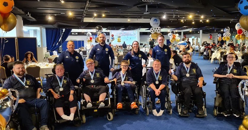 The_SPFA's tweet photo. Good Luck to the Scotland Mens National Team tonight from the Powerchair National Team π΄σ §σ ’σ ³σ £σ ΄σ Ώβ½οΈ
@ScotlandNT @ScottishFA_dis
#TogetherDrivingFootballForward https://t.co/oS0N0Onnen