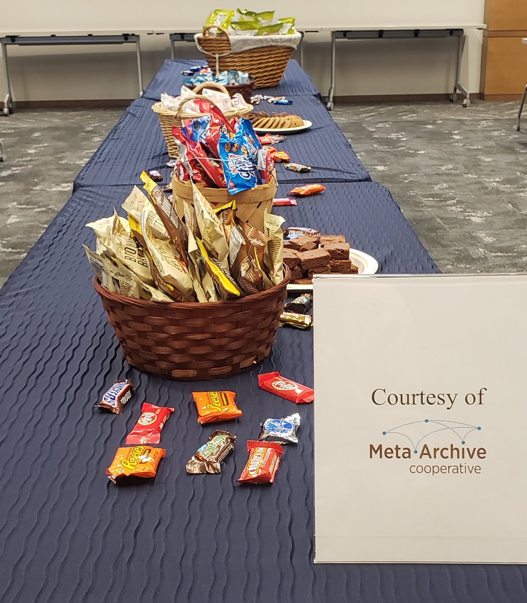 Thank you to both of our snack time sponsors: <a href="/Preservica/">Preservica</a> and <a href="/metaarchive/">MetaArchive</a> for providing us with these yummy snack spreads! 
#bpe2022