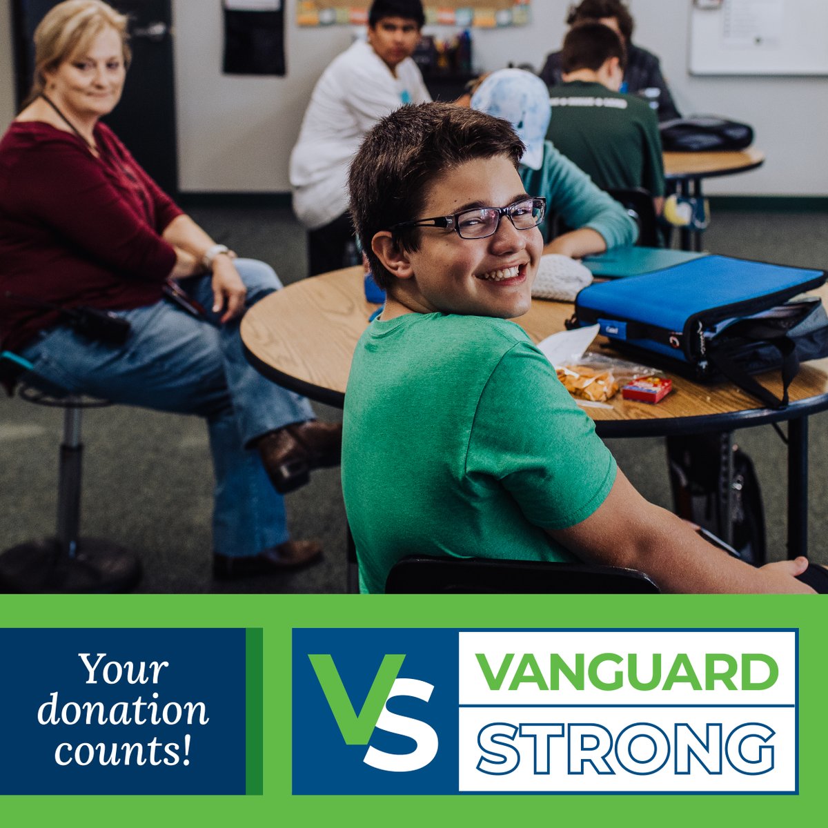DallasVanguard's tweet photo. Our #VanguardStrong community is stronger because of you – thanks! “Community” is heard at our #therapeuticschool as students, parents, teachers, &amp; counselors embrace a team approach - all invested in each student’s #socialemotionallearning. TWO MORE DAYS: https://t.co/9wiCA4niAb https://t.co/q6ICy6Lw3Z