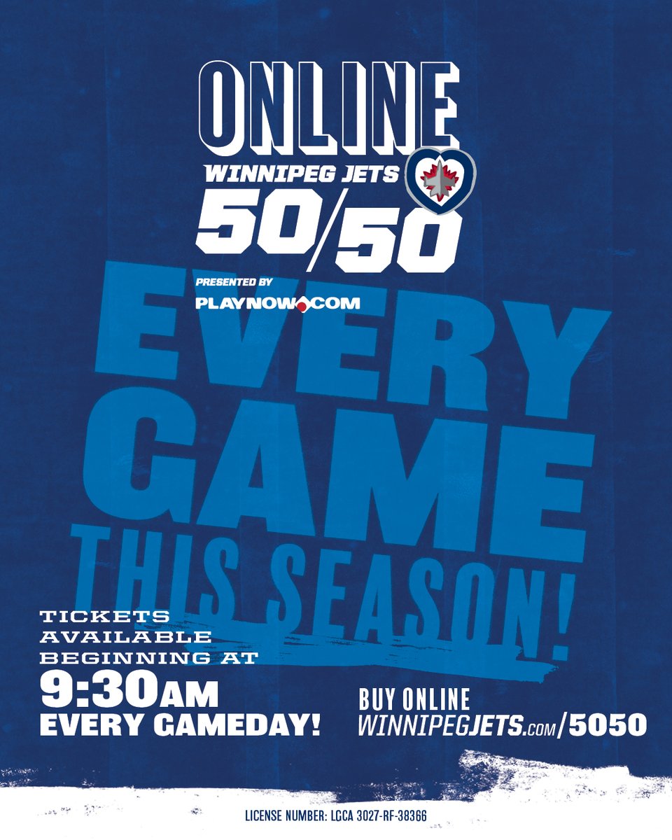 Winnipeg Jets on Twitter "NHLJets 50/50 Presented by PlayNowManitoba