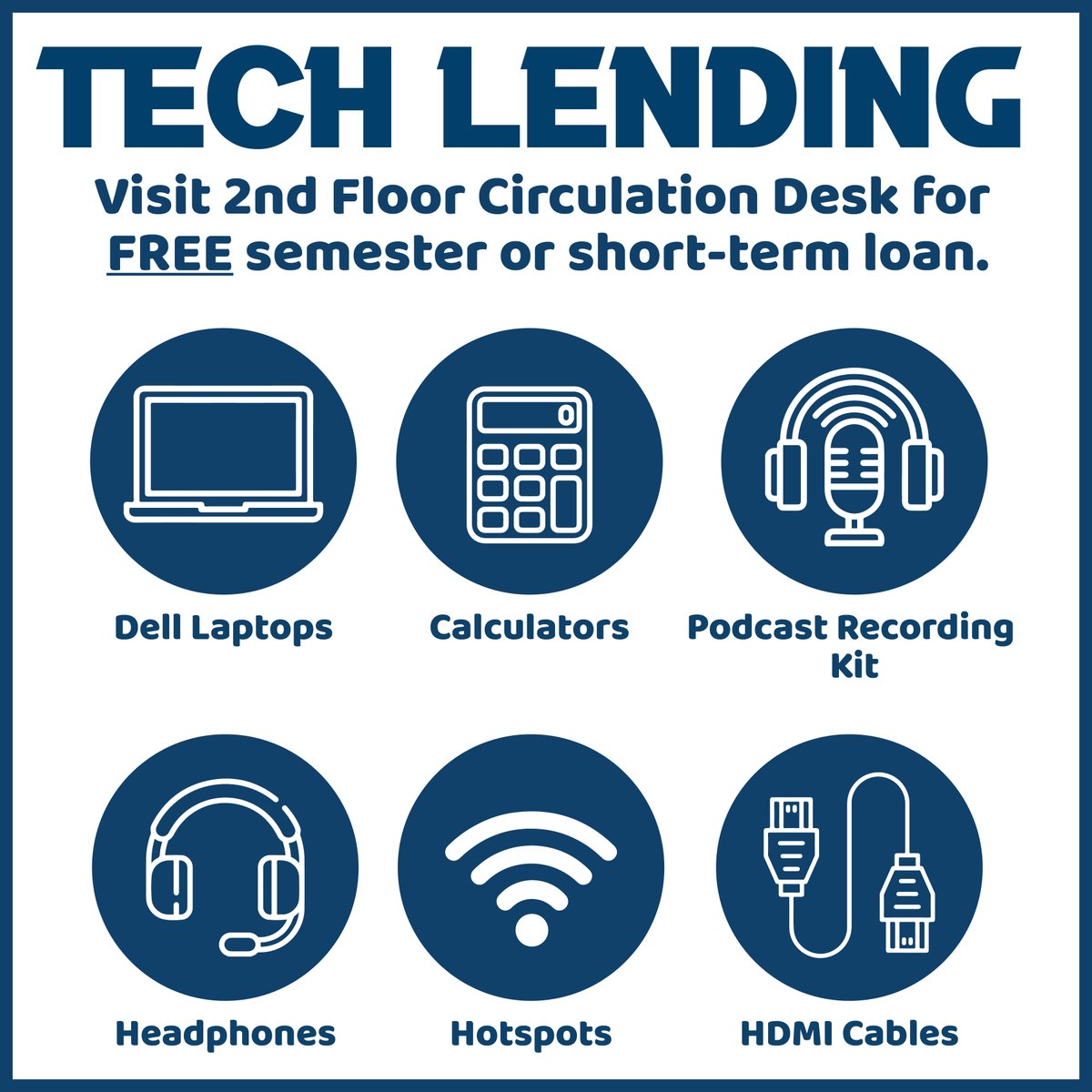 cpplibrary's tweet image. The Cal Poly Pomona University Library is continuing FREE tech lending. Students can check out laptops, hotspots, HDMI cables, and headphones, plus new calculators and podcast microphones for a couple of hours. Faculty can borrow wireless microphones: cpp.edu/library/access…