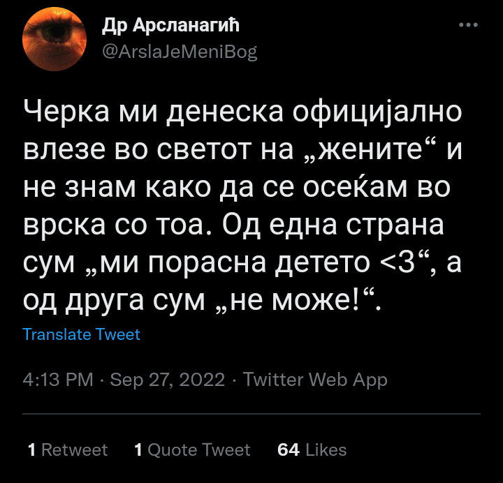 Мене ми е непријатно од твитов, тек па на девојчето...😳