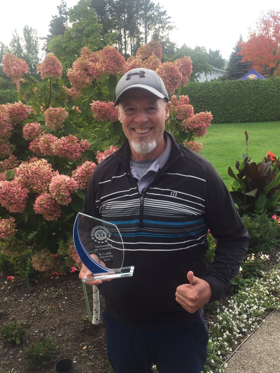 The “B” Men’s Champion <a href="/HylandsGolf/">Hylands Golf Club</a> in <a href="/the_ovga/">OVGA</a> Tournament of Club Champions is Steve Chapman from Les Vieux Moulins Golf Club. Congratulations Steve. 👏 <a href="/Flagstick/">Flagstick.com Golf 🇨🇦⛳️</a>