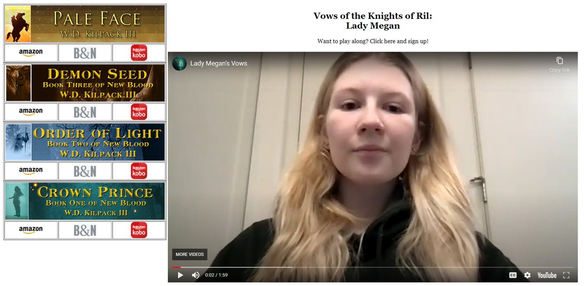I love these!! A member reciting the Vows of the Knights of Ril! Become a member &amp; see more! kilpack.net/membership.html #bookstagram #kilpack #newbloodsaga #fantasy #fantasybooks #epicfantasy #sciencefiction #scifibooks #author #writer #kindle #nook