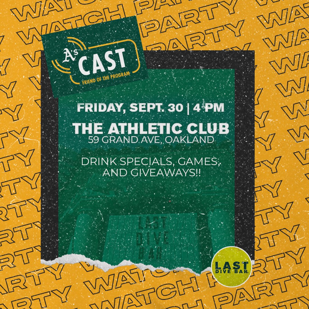It’s watch party time! 📺 🎉 Happy to announce we’ll be joining in on the fun and will have tons of great giveaway prizes for people coming this Friday at the Athletic Club! 🍻