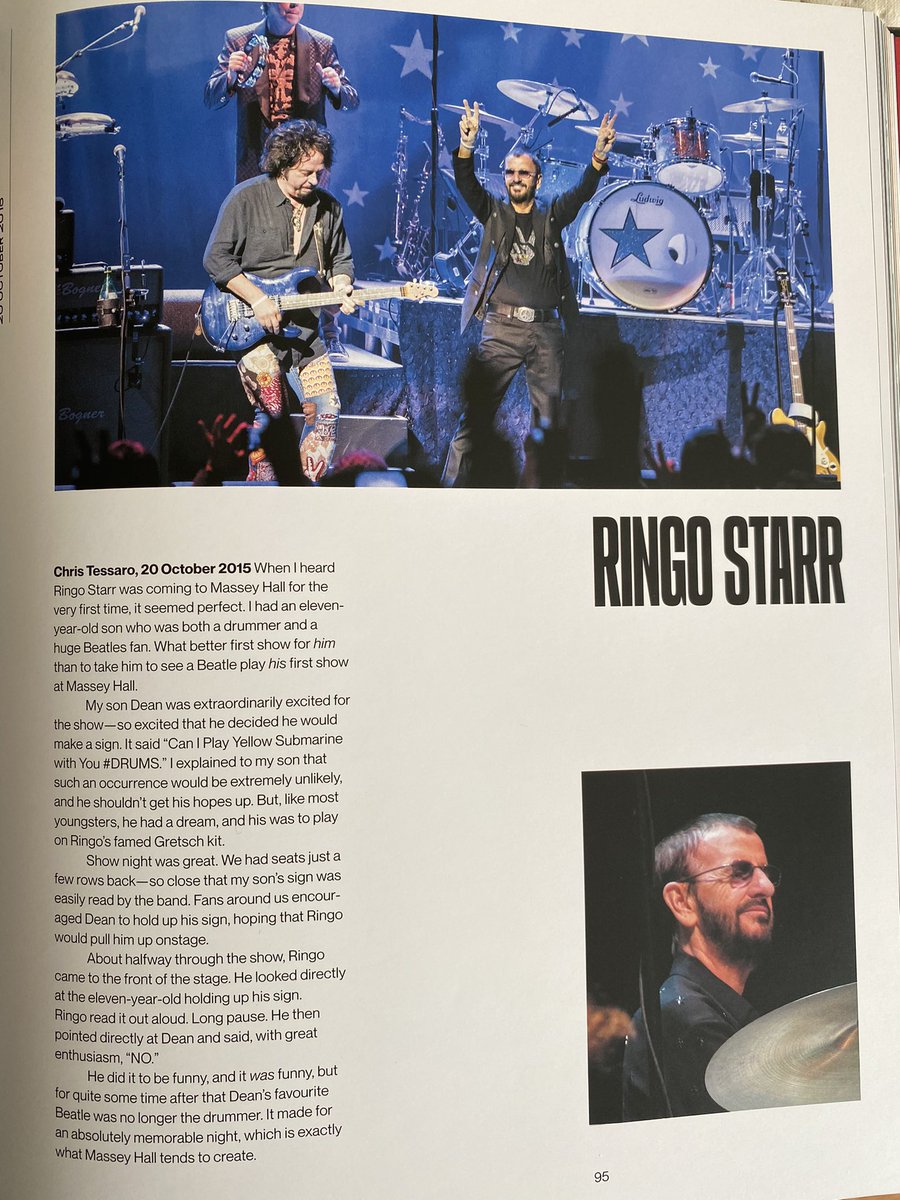 Time for another <a href="/ThatNightAtMas1/">That Night At Massey Hall</a> with <a href="/ringostarrmusic/">#RingoStarr</a> tomorrow.  Reliving our Ringo story from the book.