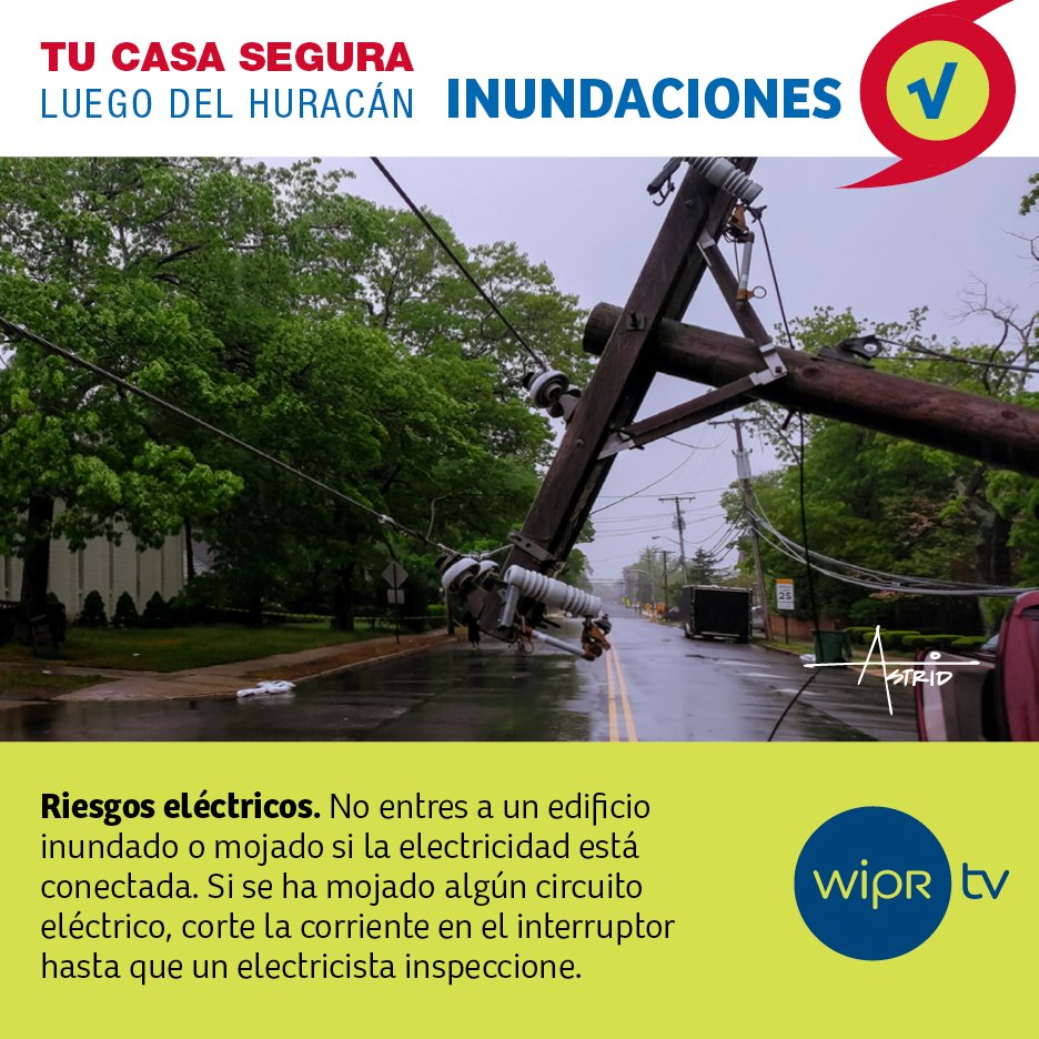 WIPRTV_Oficial's tweet photo. #TuCasaSegura #LuegodelHuracán
Luego del huracán debes conocer como mantenerte seguro, especialmente ante las casas inundadas. Sigue nuestros consejos con la arquitecta Astrid Díaz
#NosLevantamosAyudándonos #wiprtv #PRTV https://t.co/7ErAppMfR3