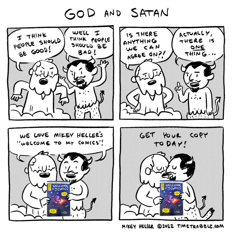 i drew a comic about God and Satan 