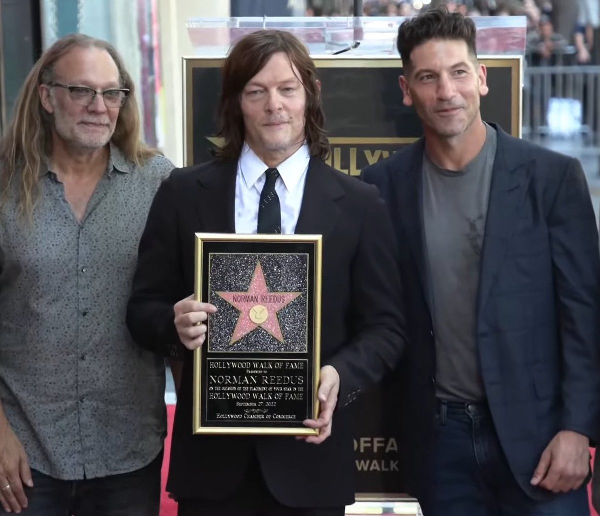 TWalkingDWorld's tweet photo. Greg Nicotero &amp; Jon Bernthal presented Norman Reedus with his Star on the Hollywood Walk of Fame today!

#TWDFamily https://t.co/7UdNAQ6zBa