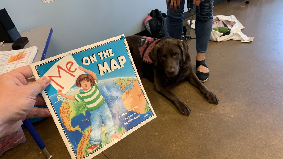 stemschoolHR's tweet photo. Even dogs like having books read to them! This morning a group of our lucky first graders had the chance to read a book to Daisy, STEM's therapy dog.
The students picked the book, 'Me on the map' by Joan Sweeney.
#stem #ignitethespark #stemstrongertogether #book #books https://t.co/4g3crqa72r