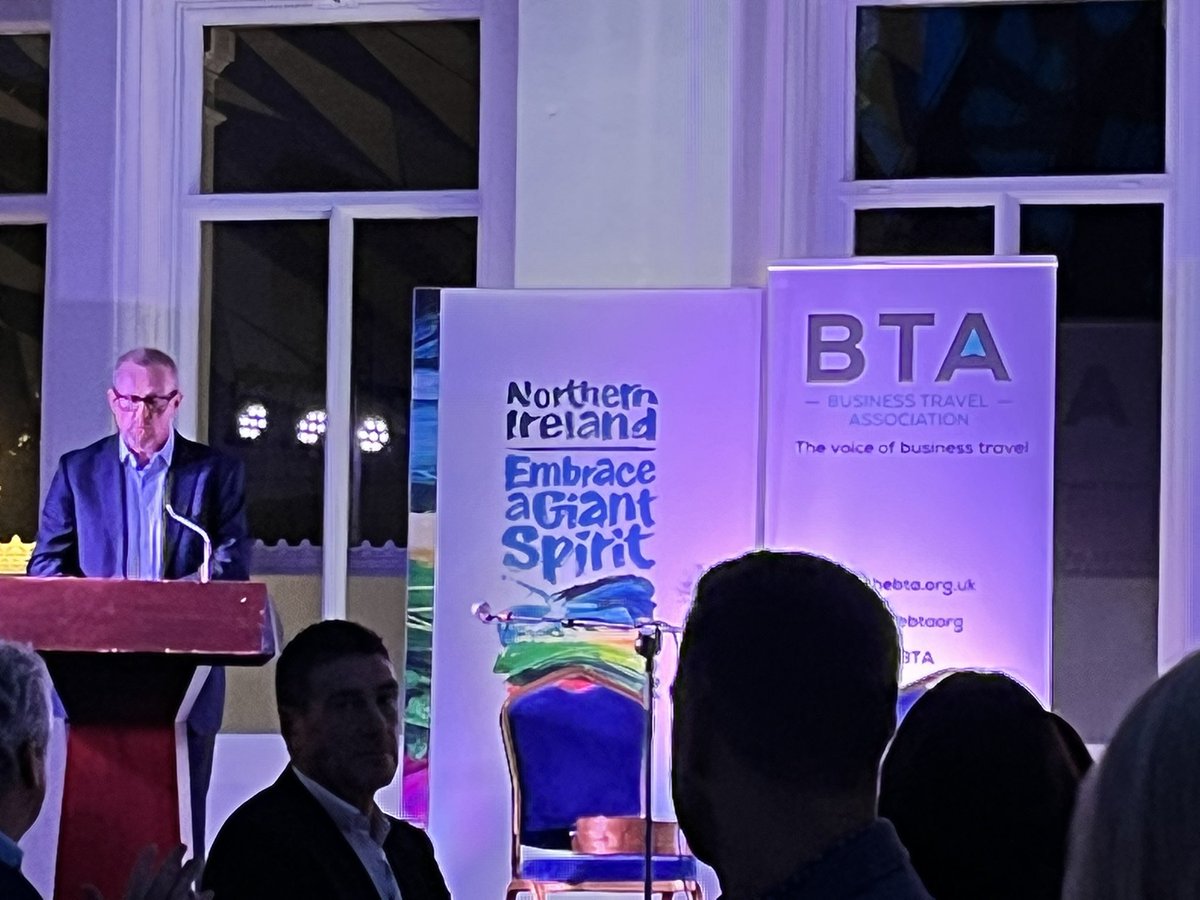 BeyondBTravel's tweet photo. @johnmcgrillen1 @Clivewratten Opening the last event of the @TheBTAorg Conference in Belfast @TitanicHotelBel @VisitBelfast #belfast @ShaunaBurnsm https://t.co/WdDhVaUMB8