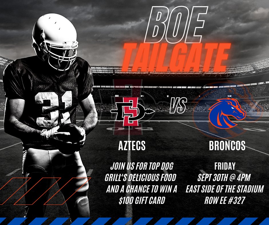 BoiseXerox's tweet photo. We will be tailgating for the BSU - San Diego State game on Friday the 30th starting at 4pm. Kickoff is at 6pm. We will have food, drinks, music, and a 70" TV to watch the game on. Come join us and enter into a drawing to win a $100 gift card!
#boise #boisestatefootball #idaho https://t.co/l4iajyDoqi
