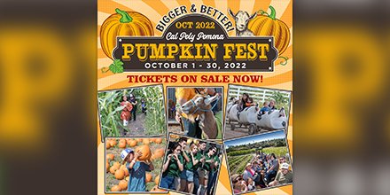 CPPAgri's tweet image. #CPPPumpkinFest starts this weekend! Come on out and get your pumpkins, pet farm animals, ride the cow train, and venture into our corn maze!
Tickets are available ONLINE ONLY! ow.ly/Vv3v50KUZ9F