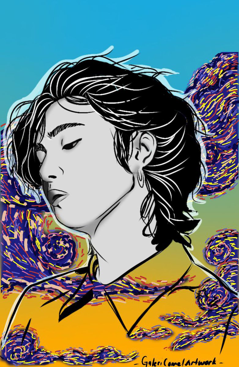 ABorahea's tweet photo. Suga in the sky. 

#Fanart #btsfanart https://t.co/m2LrbJXwZL