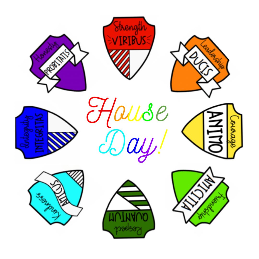 House Day Tomorrow ❤️🧡💛💚💙💜Students, faculty, and staff don’t forget to wear your house t-shirt (this is not a dress up day- only house t-shirt day). We will have our first house meeting and learn what traits our house represents! #juniorpatriots #wearehwd