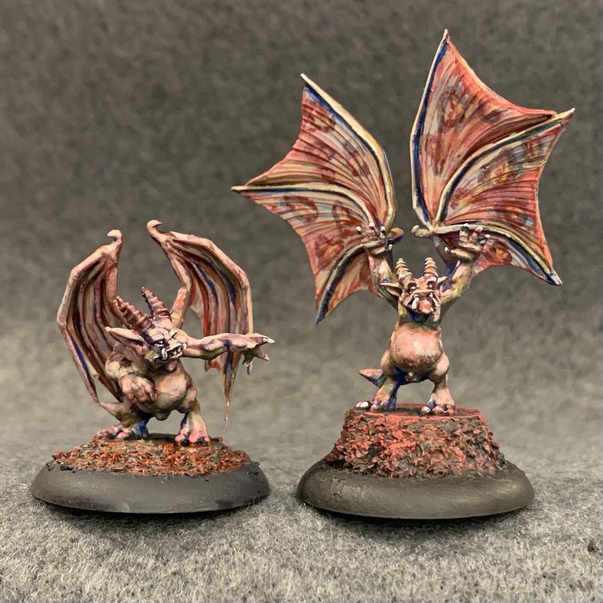 pkdan14850's tweet photo. A brood of Blood Imps from @reapermini #bones5. All imp, no wimp.
#imp #reaperminiatures #reaperminis #miniatures #miniaturepainting #paintingminiatures #paintingminis #art #painting #dndart #dndminiatures #paintslam22 https://t.co/xfT9p2nBCt