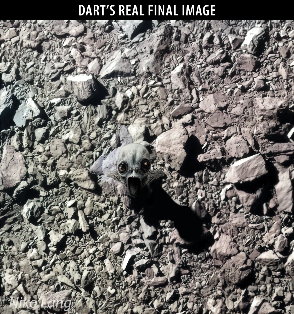 The real final DART image
#DARTMIssion #NASA