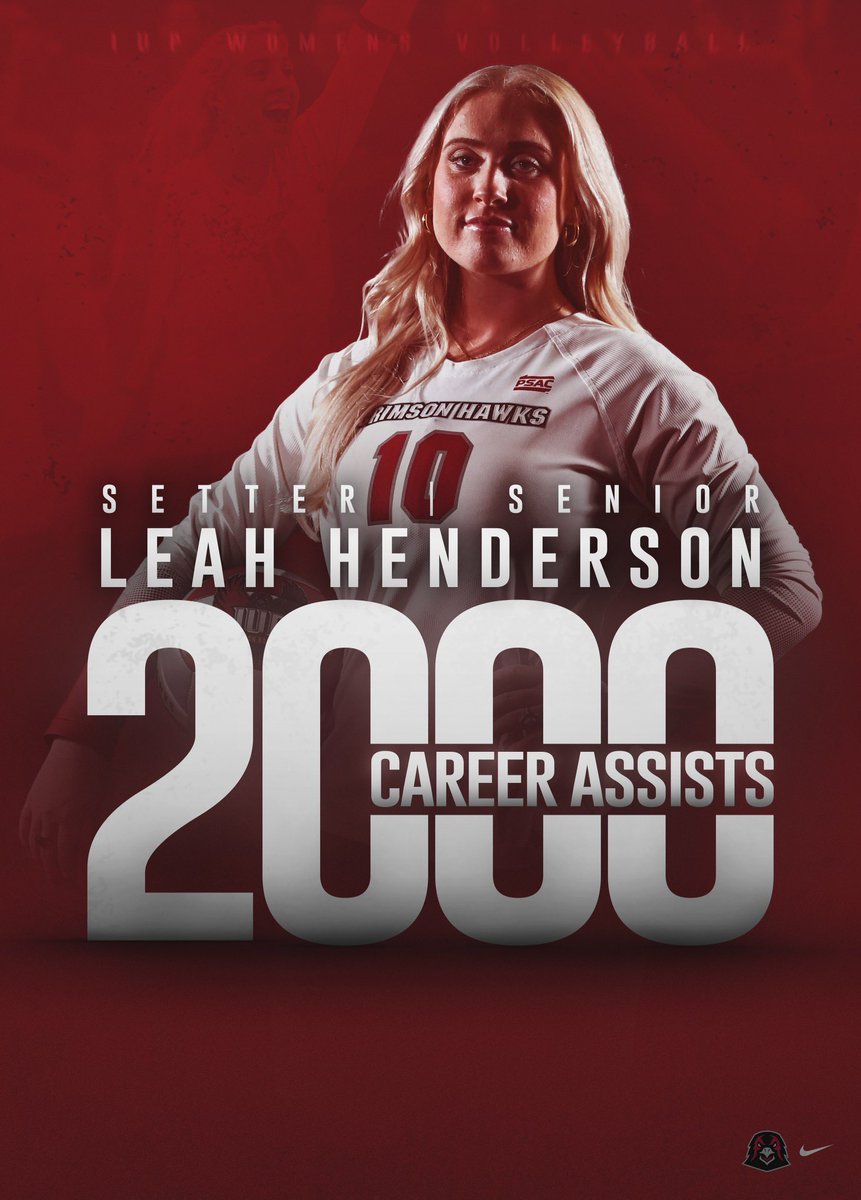 IUP W. Volleyball (@iupvb) on Twitter photo .<a href="/leahhenderson77/">Leah Henderson</a> hits 2,000 career assists!!! Thatโs our setter! ๐ซถ
#TalonsUp | #VolleyHawks .<a href="/leahhenderson77/">Leah Henderson</a> hits 2,000 career assists!!! Thatโs our setter! ๐ซถ
#TalonsUp | #VolleyHawks