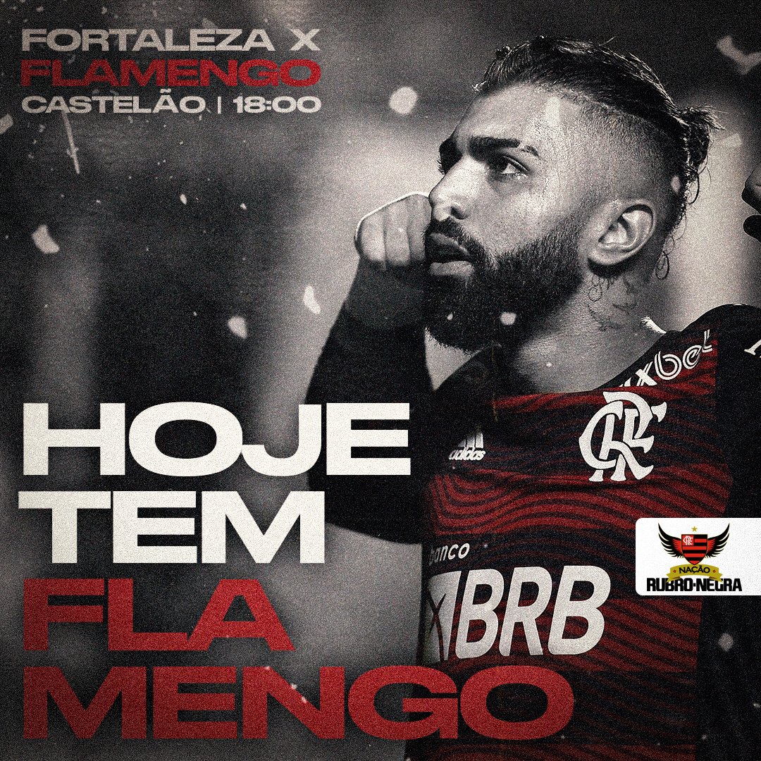 nacaornmaceio's tweet photo. HOJE TEM MENGÃO NO BRASILEIRÃO! 🔴⚫

O Flamengo enfrenta o Fortaleza, no Castelão, às 18h! ⚡

💬 Qual seu palpite para a partida?

#FORxFLA #VamosFlamengo https://t.co/TsU3oK5flo