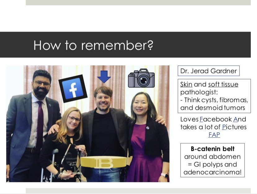 Miki Lindsey, MD ๐ (@mikilindseymd) on Twitter photo I gave my last pathology seminar as a PGY-4 for <a href="/PathologyUAMS/">UAMS Pathology</a> over syndromes with cutaneous manifestations. Can you guess which syndrome <a href="/JMGardnerMD/">Jerad Gardner, MD</a> helps me remember?๐ I apologize to the innocent bystanders <a href="/KMirza/">Kamran Mirza MD PhD - ฺฉุงู
ุฑุงู ู
ุฑุฒุง</a> <a href="/NRiddleMD/">Nicole D. Riddle, MD, MSHI, FCAP (she/her)</a> <a href="/Sara_Jiang/">Xiaoyin "Sara" Jiang, MD (She/Her)</a> I needed a picture with the belt I gave my last pathology seminar as a PGY-4 for <a href="/PathologyUAMS/">UAMS Pathology</a> over syndromes with cutaneous manifestations. Can you guess which syndrome <a href="/JMGardnerMD/">Jerad Gardner, MD</a> helps me remember?๐ I apologize to the innocent bystanders <a href="/KMirza/">Kamran Mirza MD PhD - ฺฉุงู
ุฑุงู ู
ุฑุฒุง</a> <a href="/NRiddleMD/">Nicole D. Riddle, MD, MSHI, FCAP (she/her)</a> <a href="/Sara_Jiang/">Xiaoyin "Sara" Jiang, MD (She/Her)</a> I needed a picture with the belt