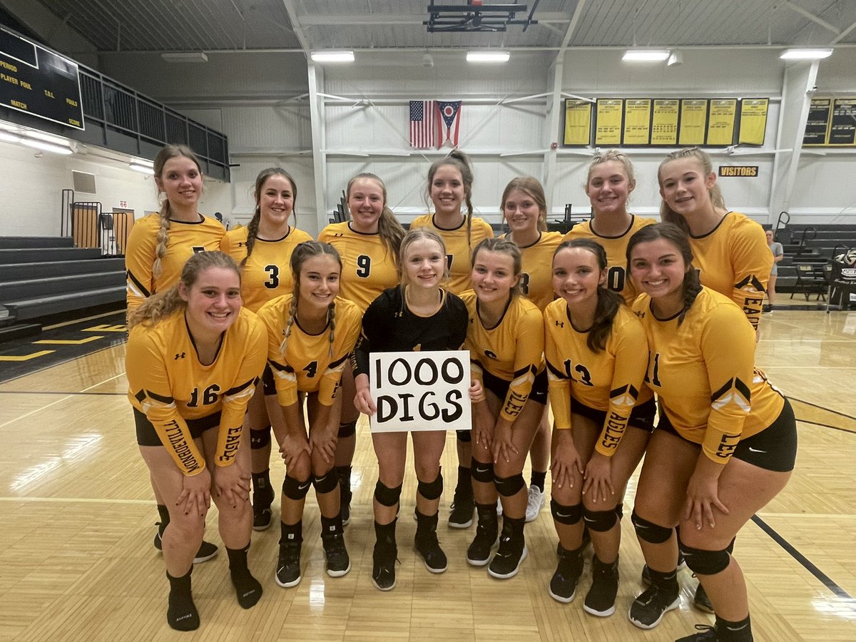 CoachSnook's tweet photo. Congratulations to Lilly White for reaching her 1,000 career dig. Lilly becomes only the fourth athlete to reach this milestone in Monroeville’s School history. Congratulations Lilly for digging your way into the record books! @mhsgoeagles @eagleboosters @SRNRHazelwood https://t.co/bCmDOn0Dsd